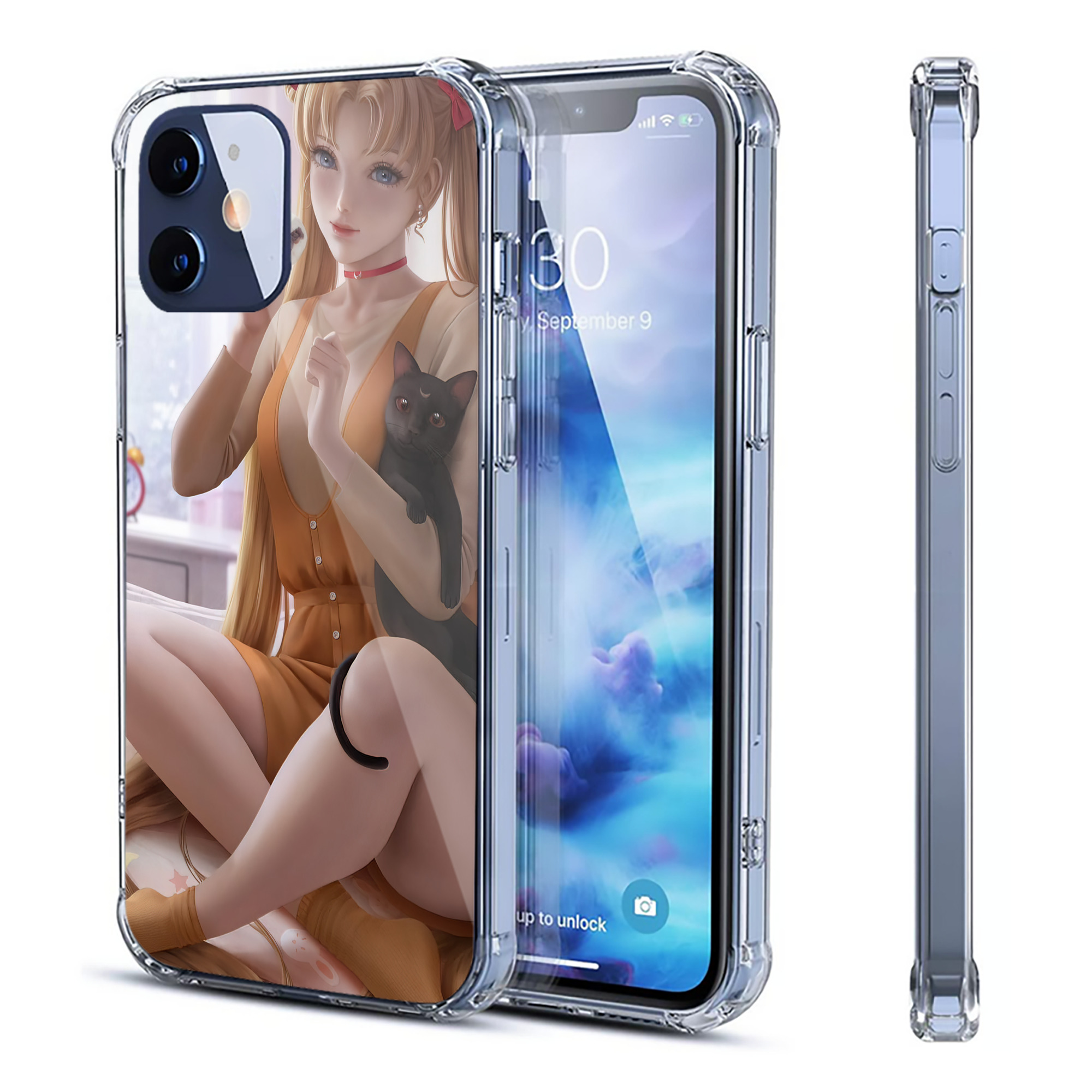 （画像用） 美少女戦士セーラームーン Sailor Moon 【iPhone 12シリーズ対応】透明スマホケース（クリアソフトケース）